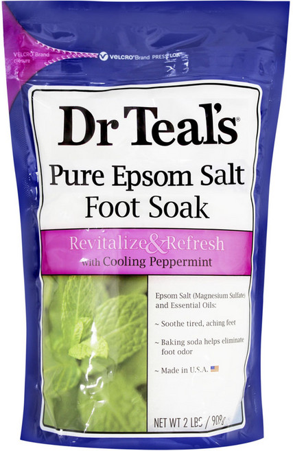 닥터틸즈 퓨어 엡솜 솔트 풋 소크 리바이탈라이즈 & 리프레시 쿨링 페퍼민트 909g, 1개, 1개