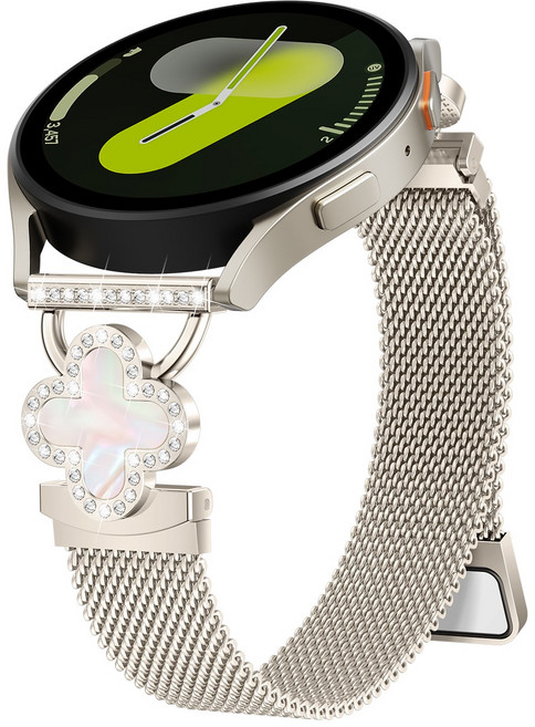 갤럭시워치 호환 슬림 메탈 밀레니즈 마그네틱 여성 스트랩, 스타라이트