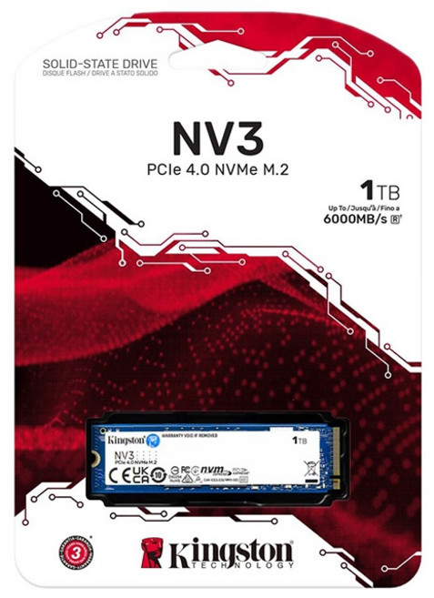 Kingston NV3 PCIe 4.0 NVMe M.2 1TB 固態硬碟