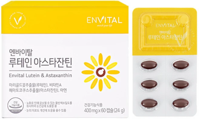 엔바이탈 루테인 아스타잔틴 눈건강영양제 / 눈이 피로한 현대인을 위한 4중 복합 기능 식물성 맑은 눈 케어, 180정, 3개 - 쿠팡