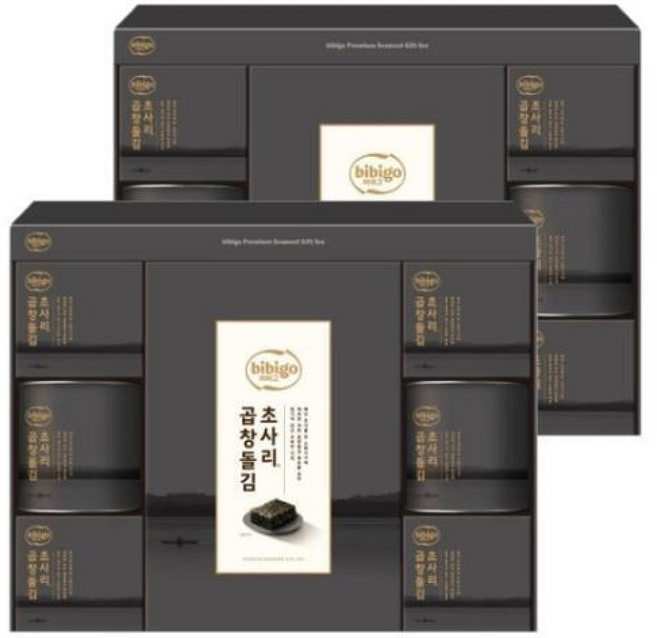 CJ 선물세트 비비고 초사리 곱창돌김 1호 쇼핑백포함, 2개