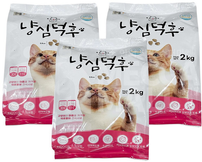 (메카몰) 냥심덕후 고단백 고양이사료, 2kg, 3개, 닭