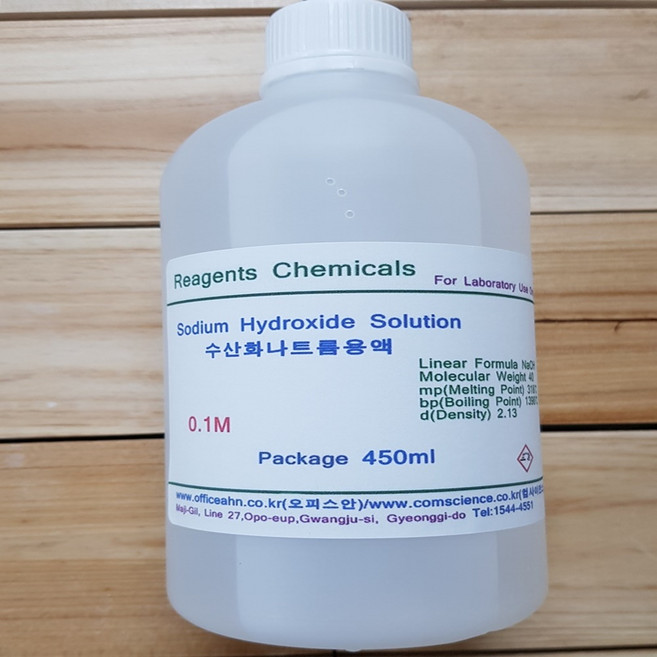 수산화나트륨용액 0.01M 0.1M Sodium Hydroxide Solution(NaOH) 450ml, 0.1MOL