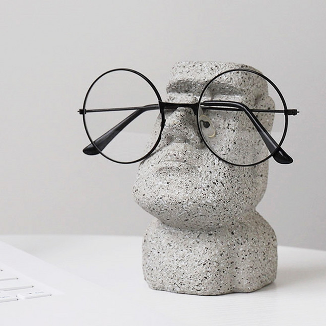 허니잼 재밌는 모아이 안경거치대 인테리어 소품 오브제 선글라스 보관함 쓸데없는 웃긴 선물