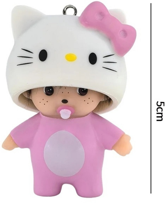 몬치치 미니 피규어 키링 자동차 장식 카와이 인형, S14