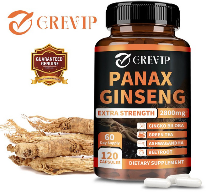 인삼 2800mg - 기억력 에너지 지구력 - 은행나무 아슈와간다, 3개, 120정