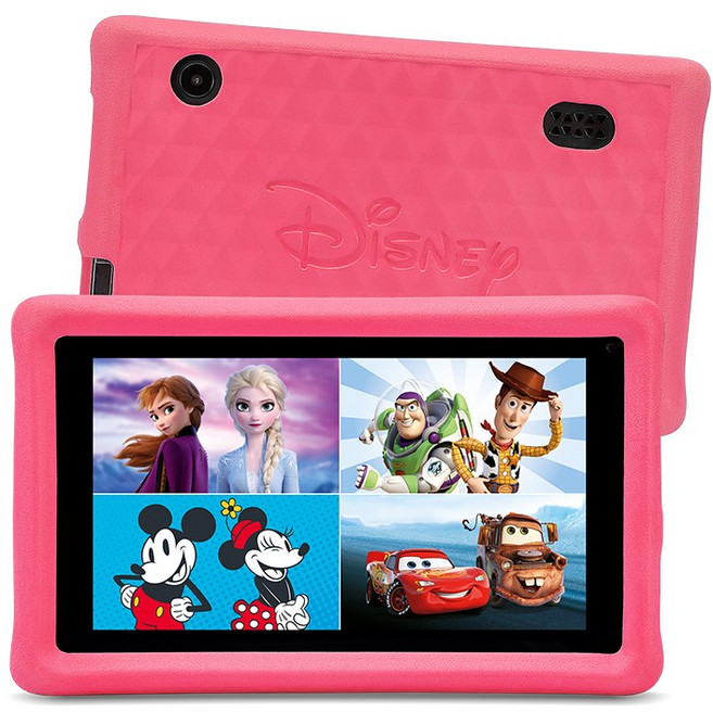 디즈니 전용 키즈용 유아용 태블릿PC 7인치 디즈니 페블 기어 핑크