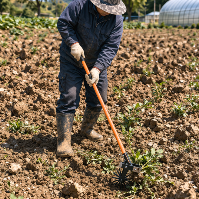 모두다팜 싹쓸이호미 잡초제거기 서서 호미 잡초제거 제초 김매기 효심산업, 1개