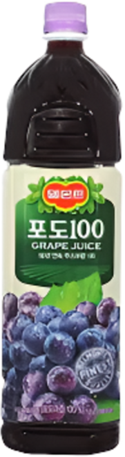 델몬트 포도 100 주스, 1.5L, 2개