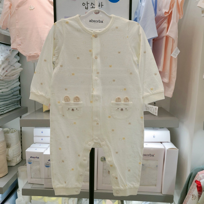 압소바 중계점 # 임신 출산 백일선물 무형광 오가닉 얇은 봄부터 초여름용 실내 외출용 우주복