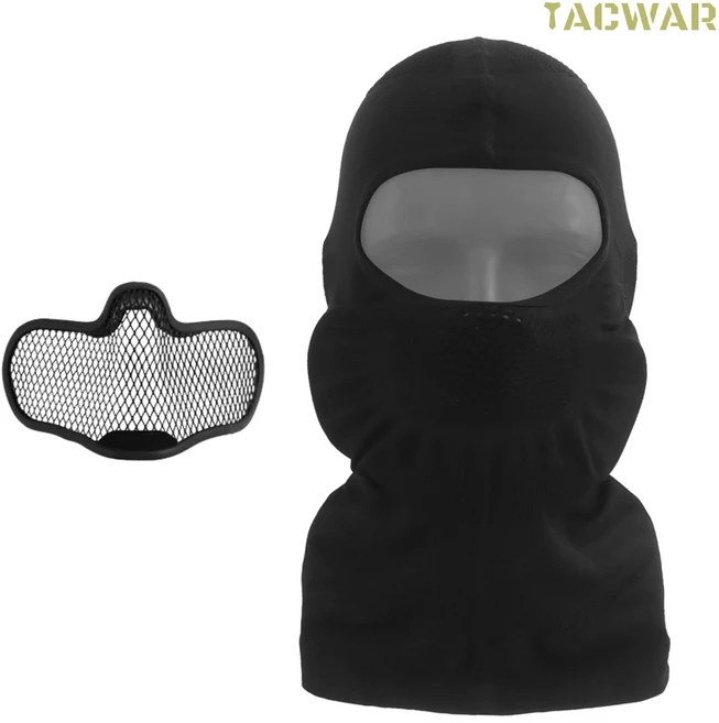 남성용 보택 스키 마스크 코 열림 통기성 따뜻한 발라클라바 스노보드 사이클링용 방풍 마스크, Black, 03 Black