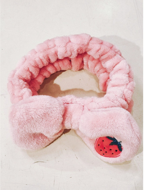 모던하우스 스트로베리 리본 극세사 세안밴드, 1개, 사진참조