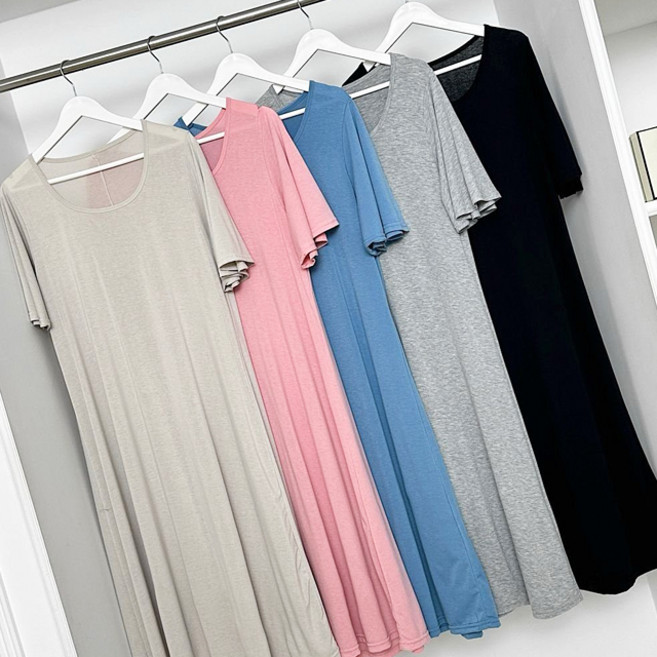 엘리즈데이 찰랑날개롱원피스 롱원피스 반팔원피스 여름원피스 날개소매 플레어원피스