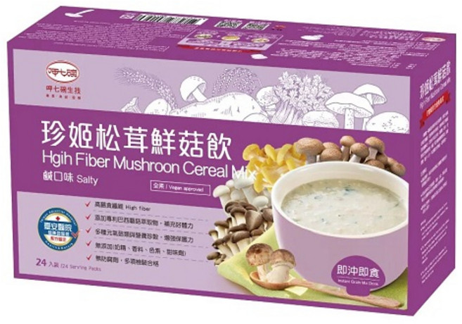 呷七碗 珍姬松茸鮮菇飲 高纖, 1個