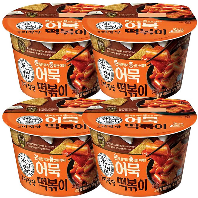 CJ제일제당 CJ 미정당 어묵 컵떡볶이 300g x 4개