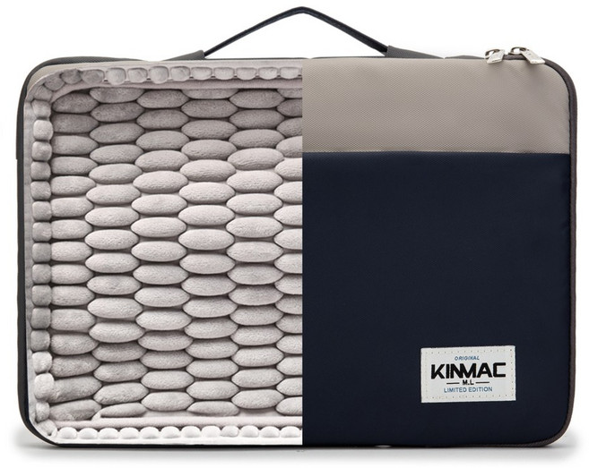 킨맥 노트북 파우치 가방 케이스 15인치 16인치 맥북 프로 에어 슬리브 M1 M2 M3 그램 갤럭시북, 투톤네이비, 1개