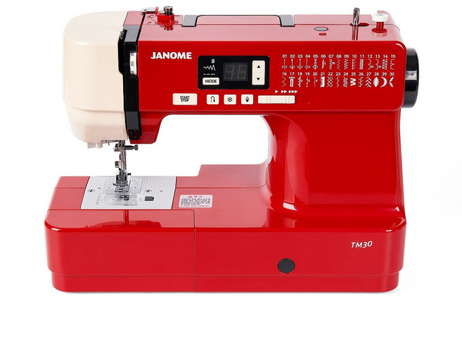 자노메 재봉틀 TM30가정용미싱 특별선물 증정 디지털미싱 30가지 스티치 자동실끼우기 자동 단추구멍 재봉 저소음미싱