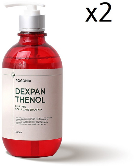 포고니아 덱스판테놀 파인트리 저자극 샴푸 덱스판테놀 20 000ppm 함유, 2개, 500ml