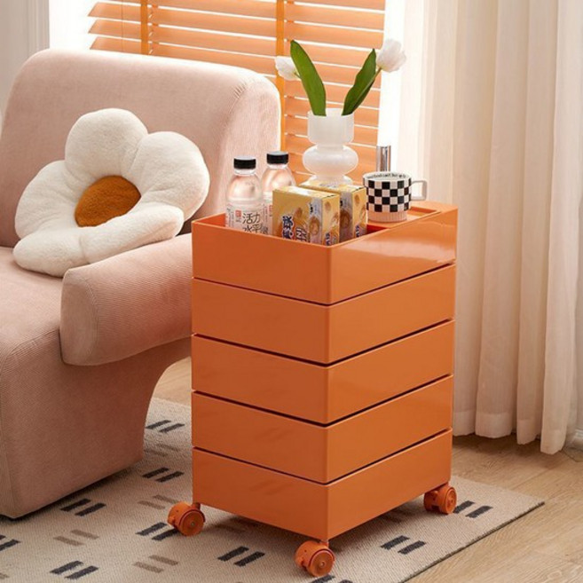 5단 360도 회전 보비트롤리 컨테이너트롤리 그린 MA-5D, MA-5D핑크, MA-5D핑크