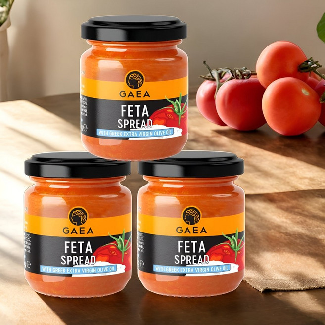 그리스 가이아 페타 치즈 토마토 올리브 오일 스프레드 소스 125g x3병
