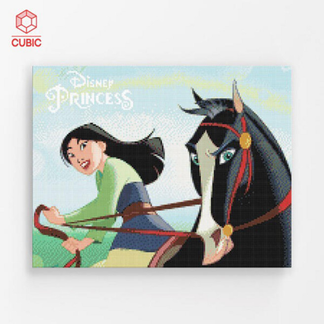 아트박스/디즈니 보석십자수 디즈니 캔버스형 뮬란과 칸 40x50, 단품없음, 1개