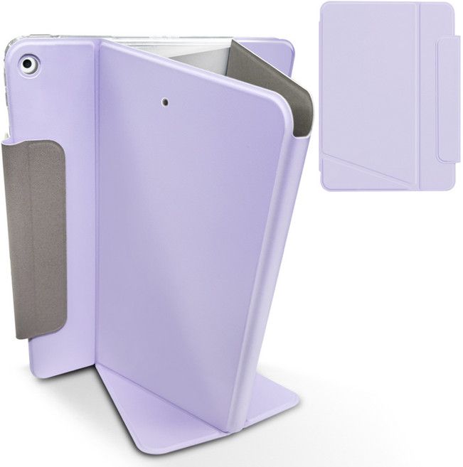 더조은셀러 아이패드 호환 트랜스폼 가로 세로 마그네틱 스탠딩 커버 케이스, 라벤더, 1개