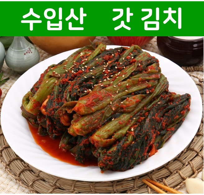 [수입김치] 톡쏘는 맛이 일품인 갓김치 10kg, 종이박스 포장, 1개