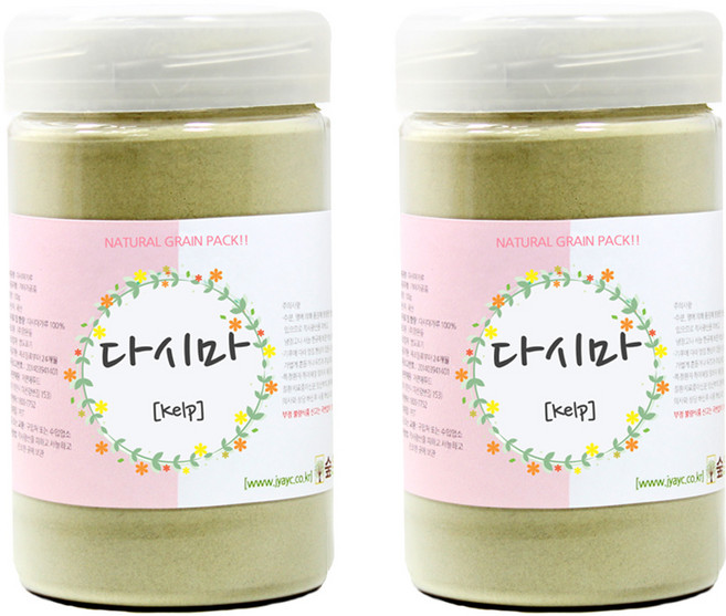 숲으로허브 천연곡물팩다시마가루 통 120g, 2개, 1개입