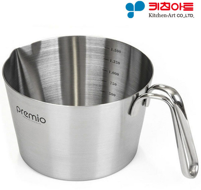 키친아트 국산 스텐 계량컵 프리미오 인덕션 컵앤팟, 2.5L, 1개