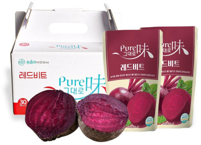 퓨어미그대로 NFC 착즙 100% 제주 레드비트즙, 100ml, 30개