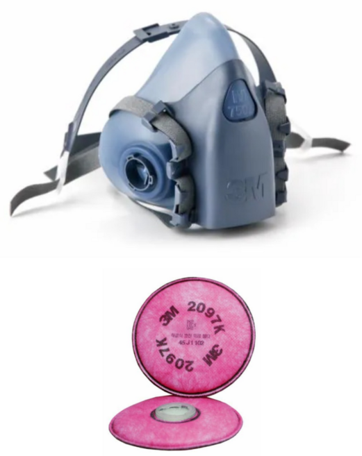 3M 마스크 7502 방진세트 7502+2097K, 1개입