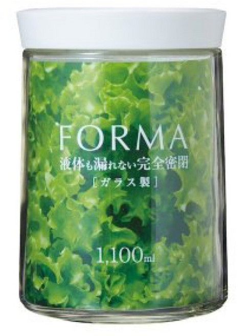 ASVEL 1100ml 玻璃密封罐, 黑色, 1個, 1.1L