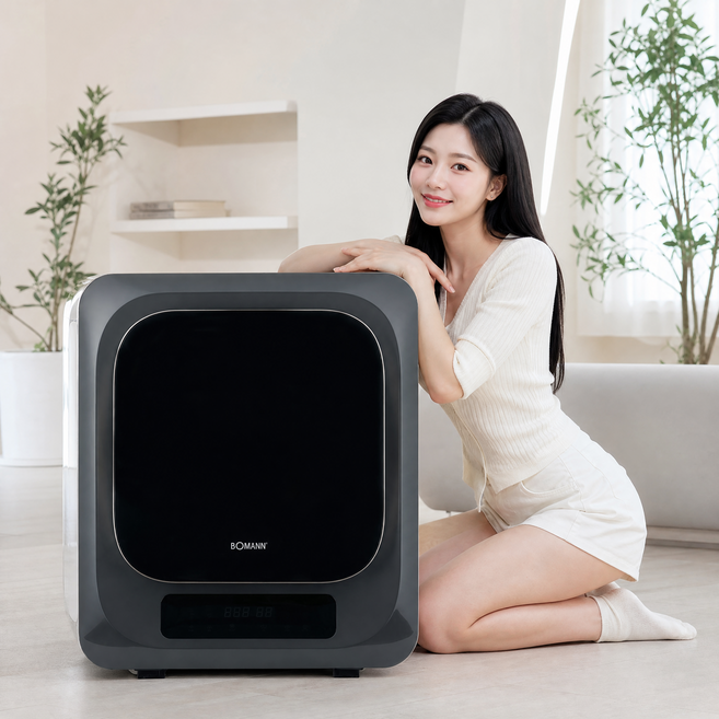 MD정품 독일 보만 미니건조기 3kg 빨래 건조기 콤팩트사이즈 터치식LED 맞춤건조, 1대