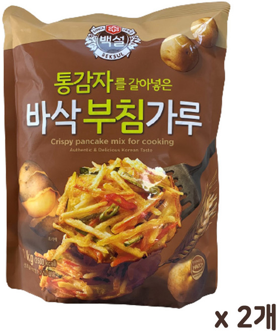 CJ제일제당 통감자를 갈아 넣은 바삭부침가루, 1kg, 2개