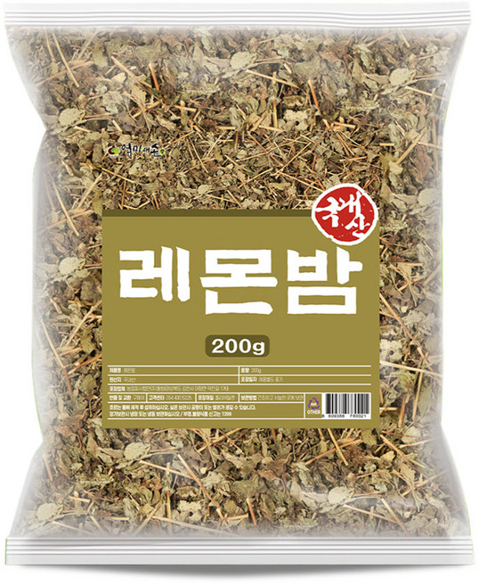 향긋한 허브차를 마셔요~ 국내산 레몬밤 건재 200g, 1개