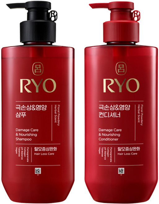 려 함빛 극손상&영양 샴푸+컨디셔너 480ml 세트, 1세트