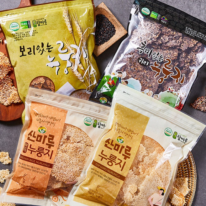 맛있는 누룽지 현미 보리 누룽지 컵 아기 오곡 귀리 팥 흑미 수제 잡곡 누룽지 가마솥, 400g