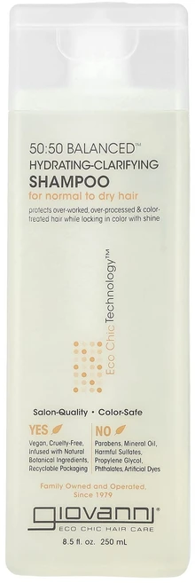 Giovanni 50:50 Balanced 하이드레이팅-클래리파잉 샴푸 중성 및 건성 모발용 250ml(8.5fl oz), 250ml, 1개 - 쿠팡