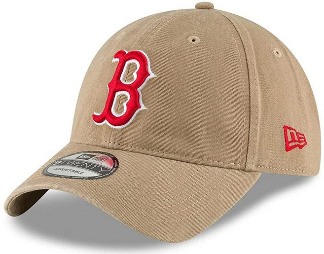New Era 유니 성인용 MLB 코어 클래식 9TWENTY 카키 팀 컬러 홈 조절 가능한 모자 캡 프리 사이즈 보스턴 레드삭스 카키 단일 사이즈_159119, Boston Red Sox, Boston Red Sox Khaki_159119