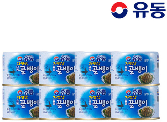 유동 [유동] 자연산골뱅이 140g x 8개 + 골뱅이 무침양념 70g 증정