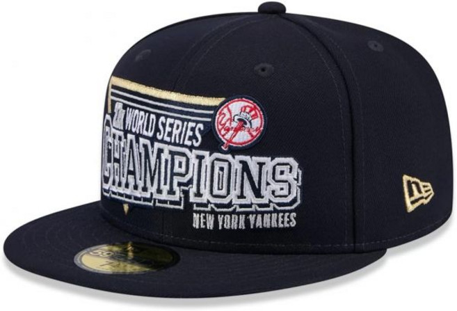 뉴에라 New Era NY 뉴욕 양키스 59FIFTY 27회 월드시리즈 챔피언 피티드 캡 모자, 7 3/8