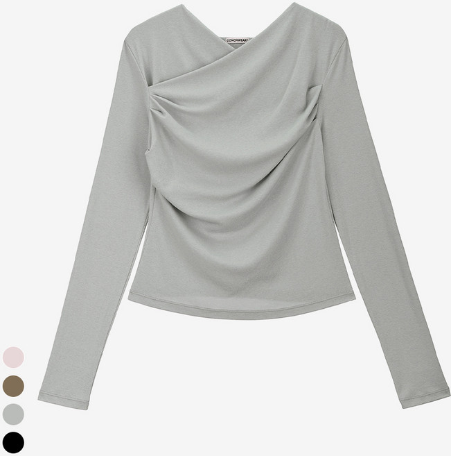 [콘치웨어] 드레이프 롱 슬리브 (4colors) 필라테스 요가