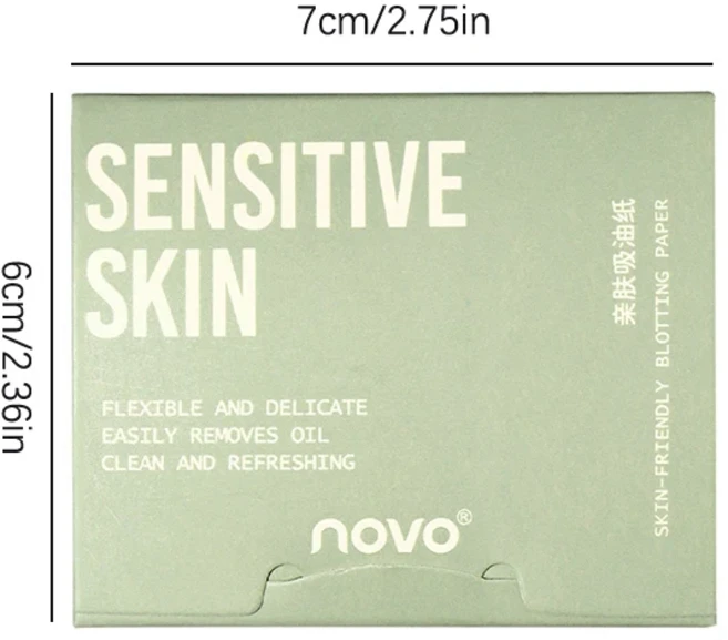 100 시트 휴대용 얼굴 기름 흡수 종이 거울 케이스 포함 뷰티 페이셜 케어 지방, 01 Refill