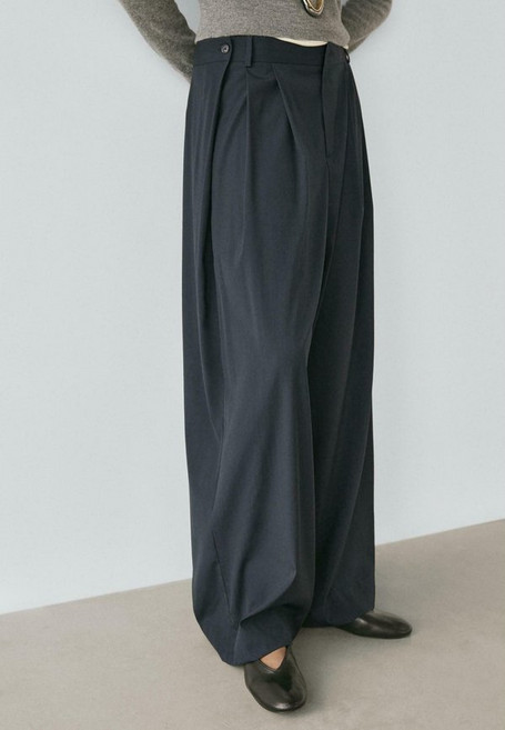 Massimo Dutti 마시모 두티 주름 팬츠 - 얼룩무늬 다크 블루