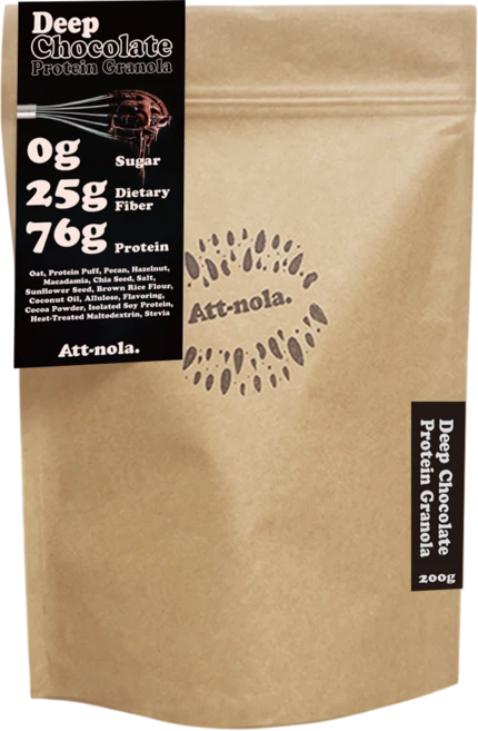 애트놀라 프로틴 저당 무설탕 그래놀라 시리얼 초코맛, 1개, 200g - 쿠팡