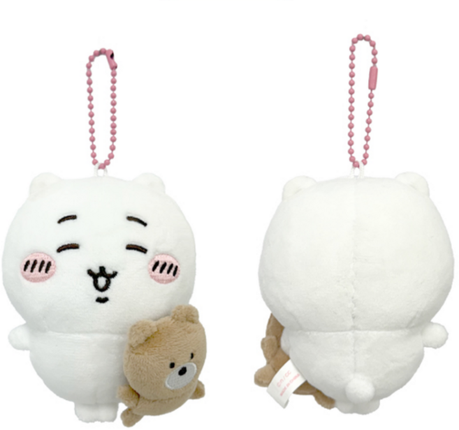 먼작귀 스트레스볼 키링 인형 가방고리, 1개, 치이카와_화이트, 12cm