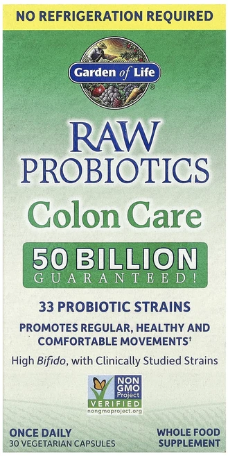 행복하고 건강하게 Garden of Life RAW Probiotics 대장 케어 실온 보관 가능 베지 캡슐 30정 백년회로하세요, 1개 - 쿠팡