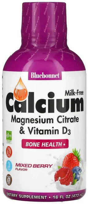 블루보넷뉴트리션 칼슘 마그네슘 구연산염 비타민 D3 믹스베리 맛 473ml, 1개, 473.176ml - 쿠팡