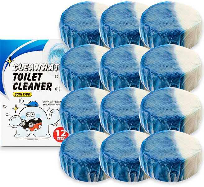 클린햇 찌꺼기 없는 변기 세정제 12개월 사용, 12개, 50g