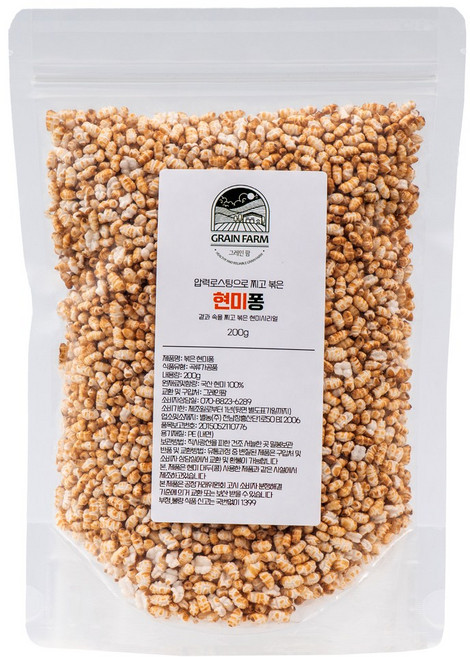 그레인팜 압력으로 볶은 통현미 국산 현미시리얼 후레이크, 200g, 1개